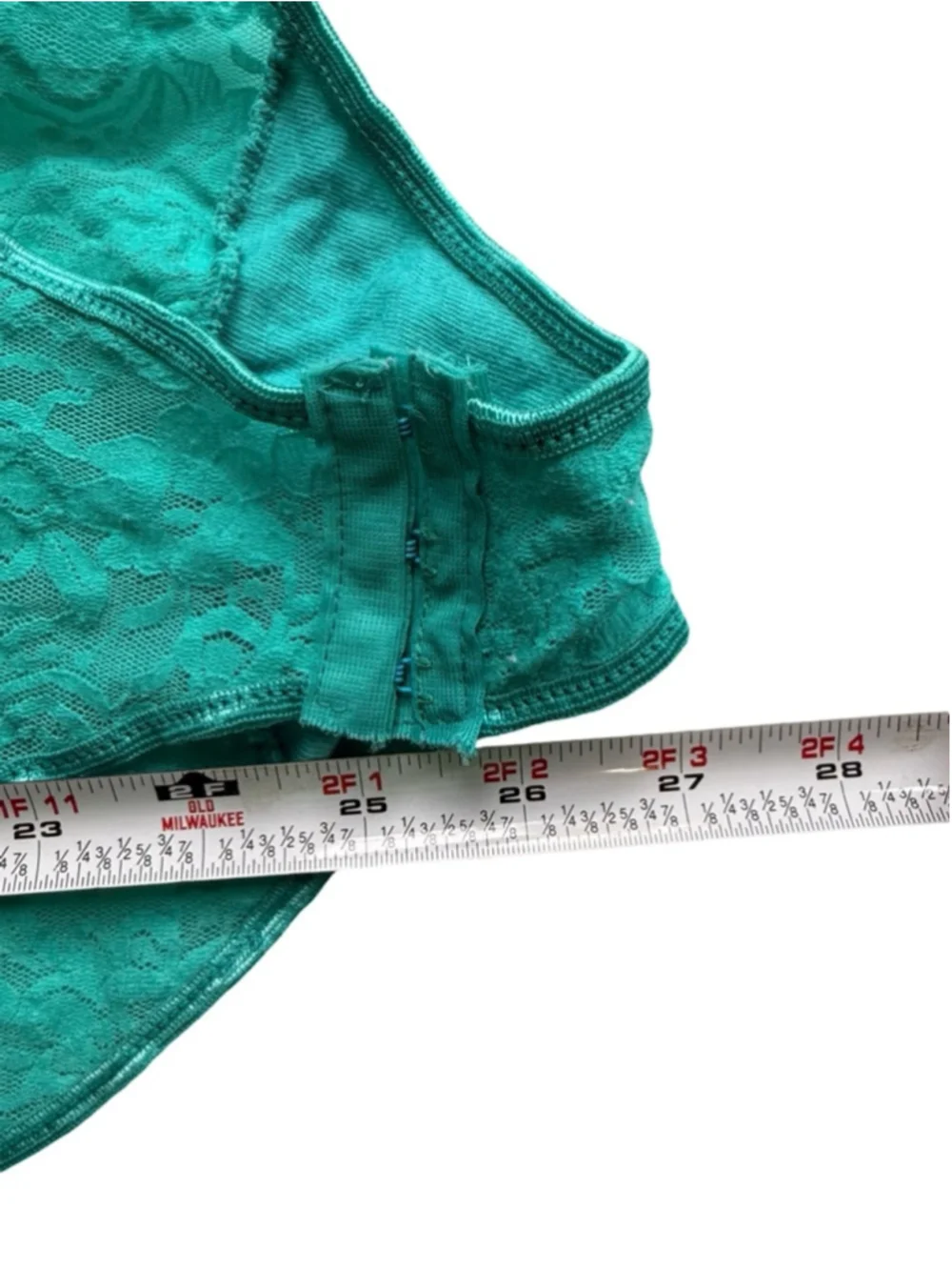 Teal Floral Lace Racerback One-Piece Bodysuit Size XS or S Y2K Festival - Picture 4 of 10